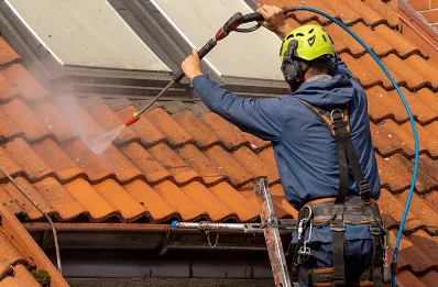 Démoussage et hydrofuge de toiture à Cazideroque